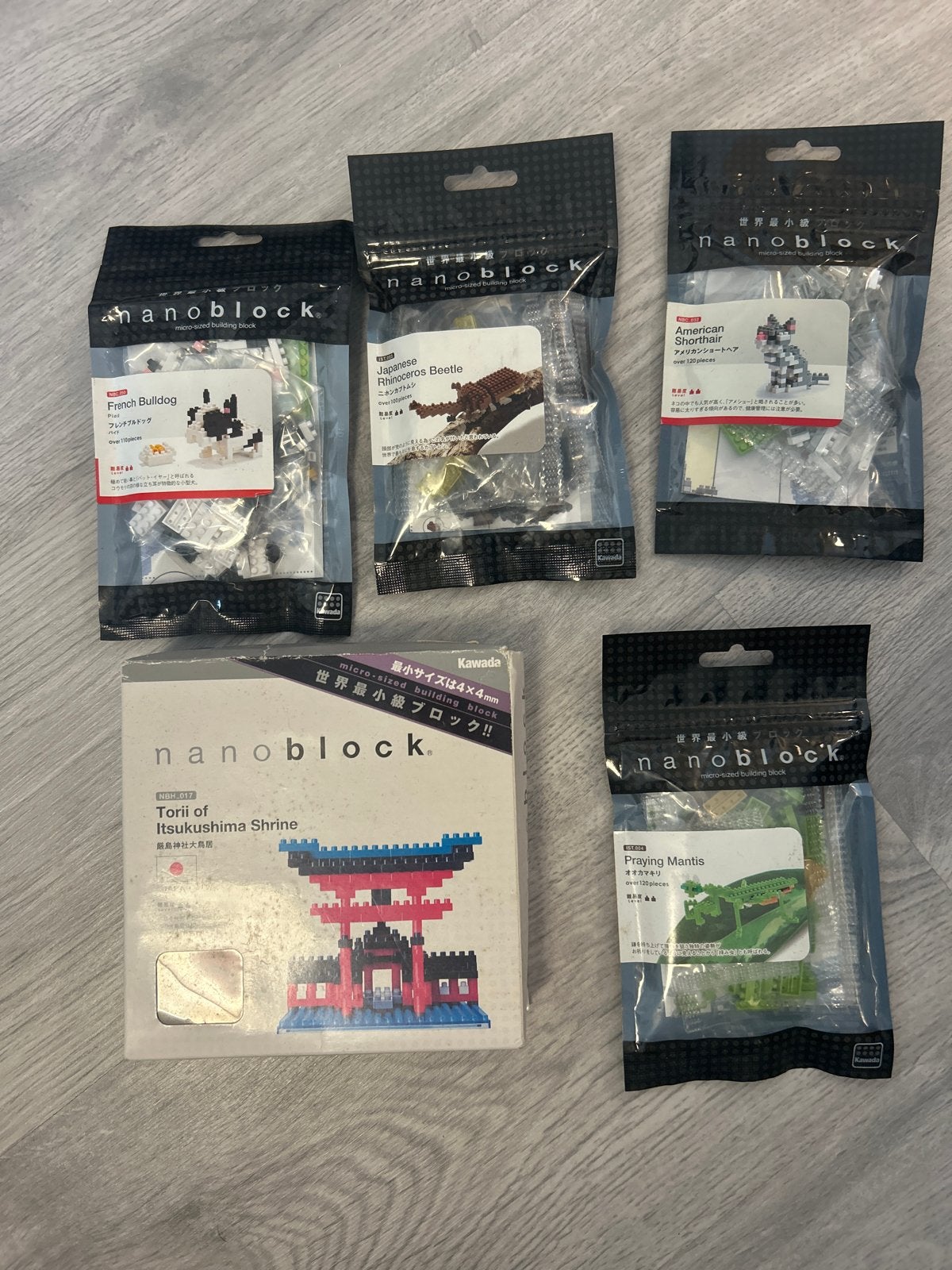 Nanoblock Bouwsets: Franse Bulldog, bidsprinkhaan, kever etc, Ophalen of Verzenden, Nieuw, Overige merken