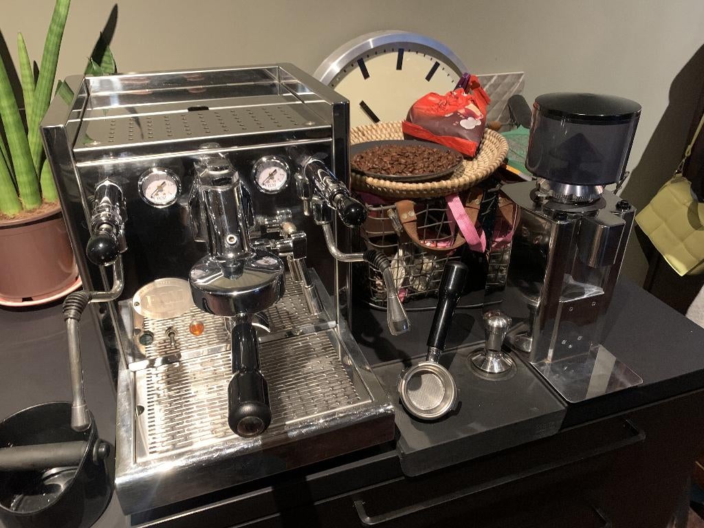 Complete ECM Technika Espressoset "Top Conditie", Witgoed en Apparatuur, Koffiezetapparaten, Zo goed als nieuw, Koffiebonen, Espresso apparaat