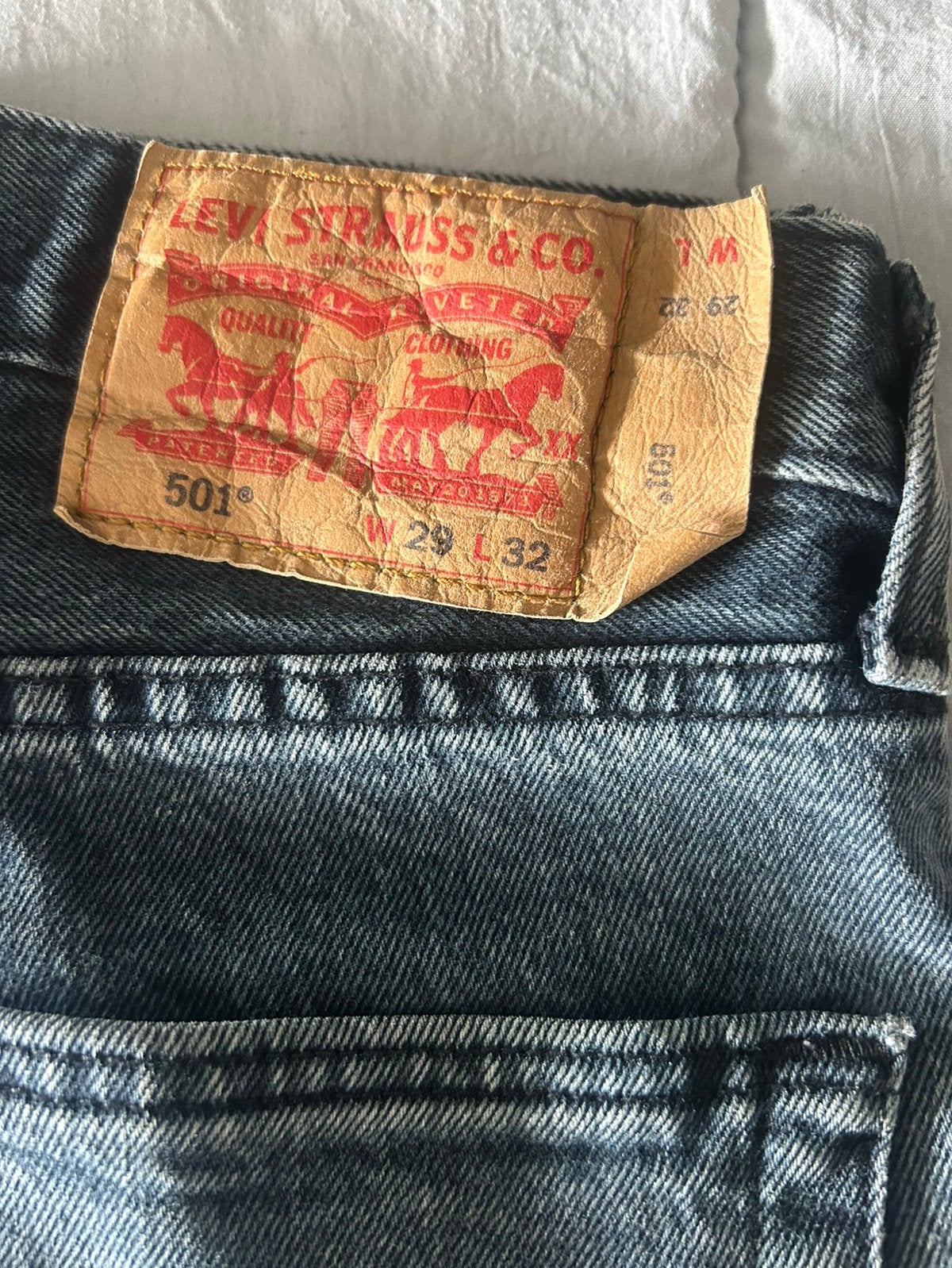Levi’s 501, Ophalen, Zo goed als nieuw, Blauw, W32 (confectie 46) of kleiner