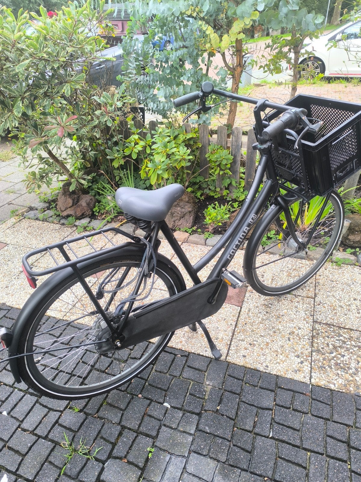 Nette Cortina U4 Transport damesfiets in matzwart, Terugtraprem, 53 tot 56 cm, Versnellingen, Zo goed als nieuw