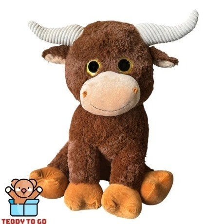 Bruine stier knuffel te koop (60cm), Ophalen, Overige merken, Zo goed als nieuw, Middelgroot (20 tot 80 cm)