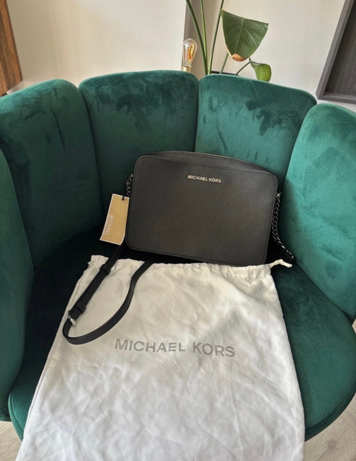 Michael Kors Schoudertasje Zwart - Nieuw met label, Ophalen of Verzenden, Nieuw, Zwart, Schoudertasje