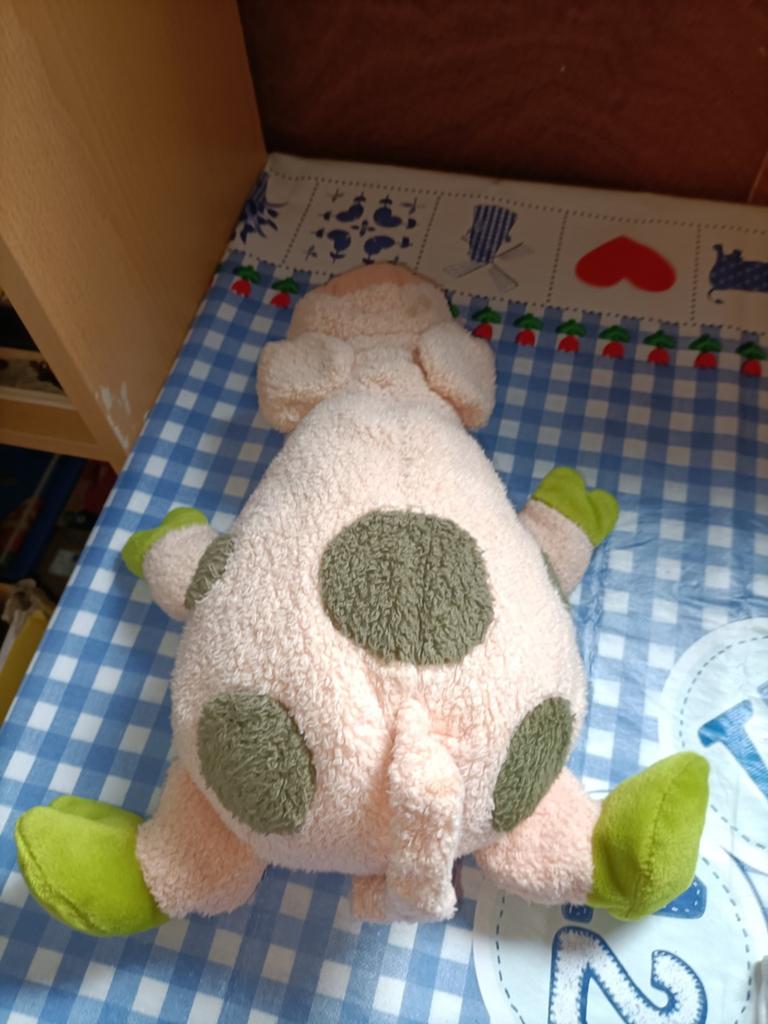 NICI Roze varken knuffel met groene vlekken vintage, Ophalen of Verzenden, Zo goed als nieuw, Overige typen