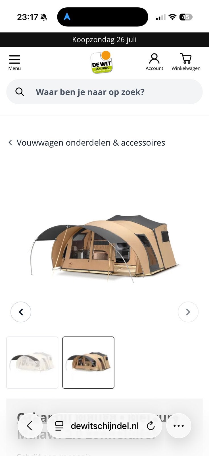 Gezocht zonnuifel malawi 2.0, Ophalen, Nieuw