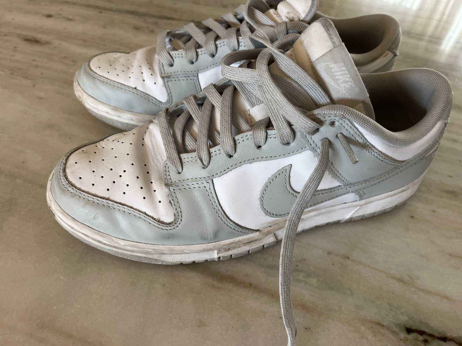 Nike Dunk Low Sneakers - Maat 43, Ophalen, Gedragen, Grijs, Sneakers of Gympen