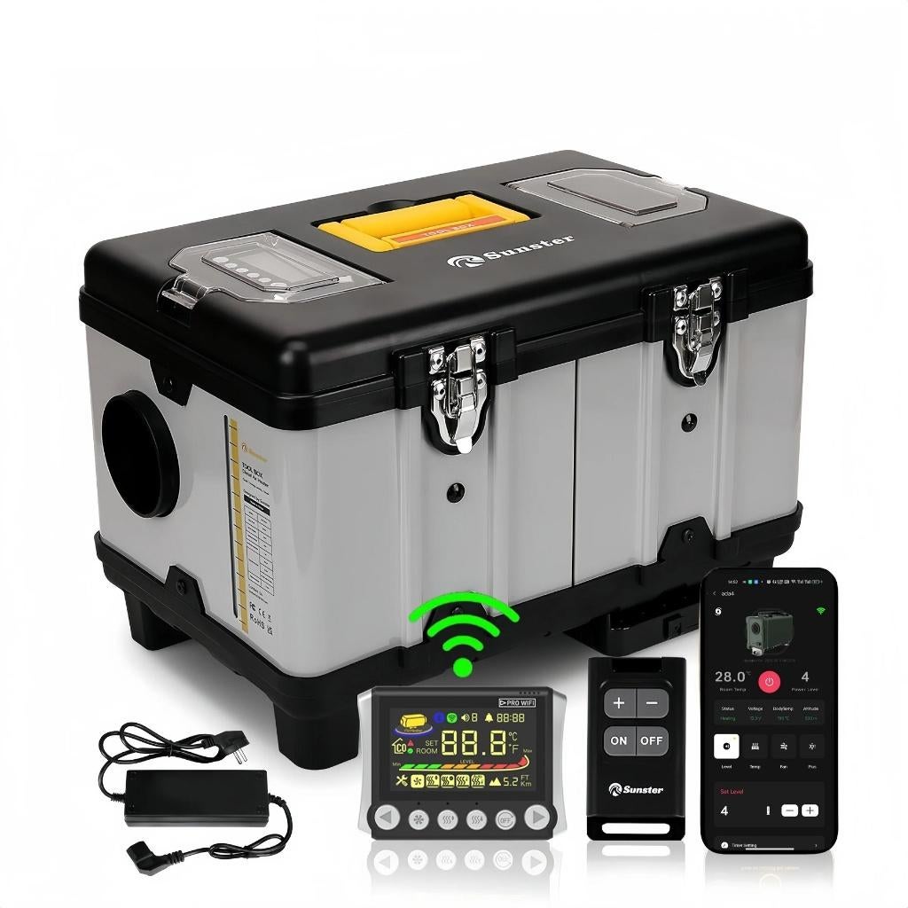 8kW Diesel Standkachel 12V/24V/230V WiFi + Afstandsbediening, Ophalen of Verzenden, Nieuw