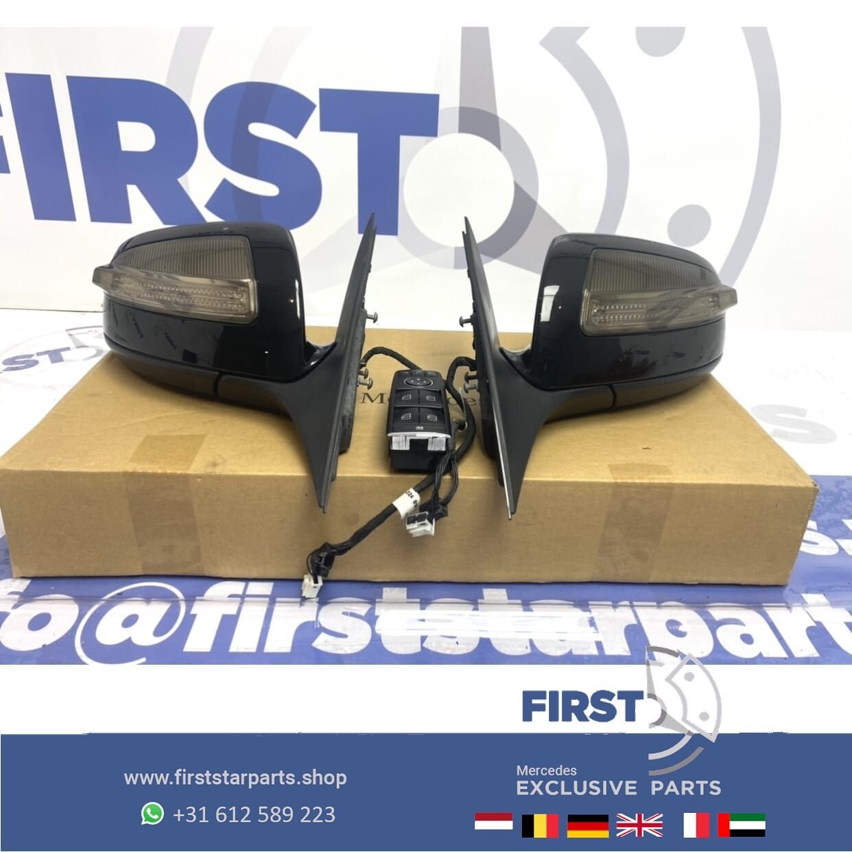 W204 C63 W212 E63 AMG Elektrisch inklapbare spiegels Set 204, Auto-onderdelen, Gebruikt, -, Ophalen of Verzenden, -