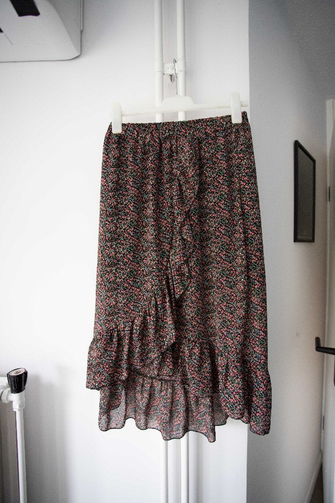 Midi rok met bloemenpatroon Papillonne maat S, Meerkleurig, Papillonne, Ophalen of Verzenden, Zo goed als nieuw