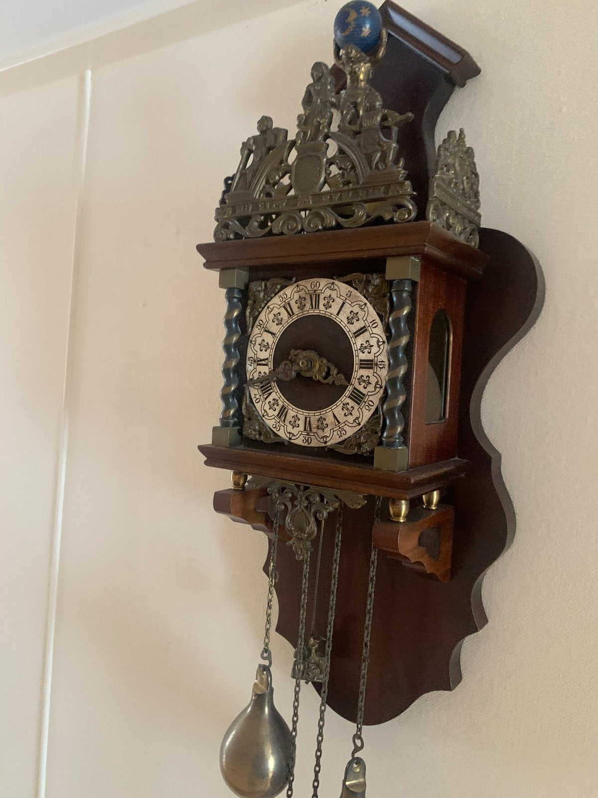 Antieke Friese Staartklok - Wandklok met Gewichten, Ophalen of Verzenden