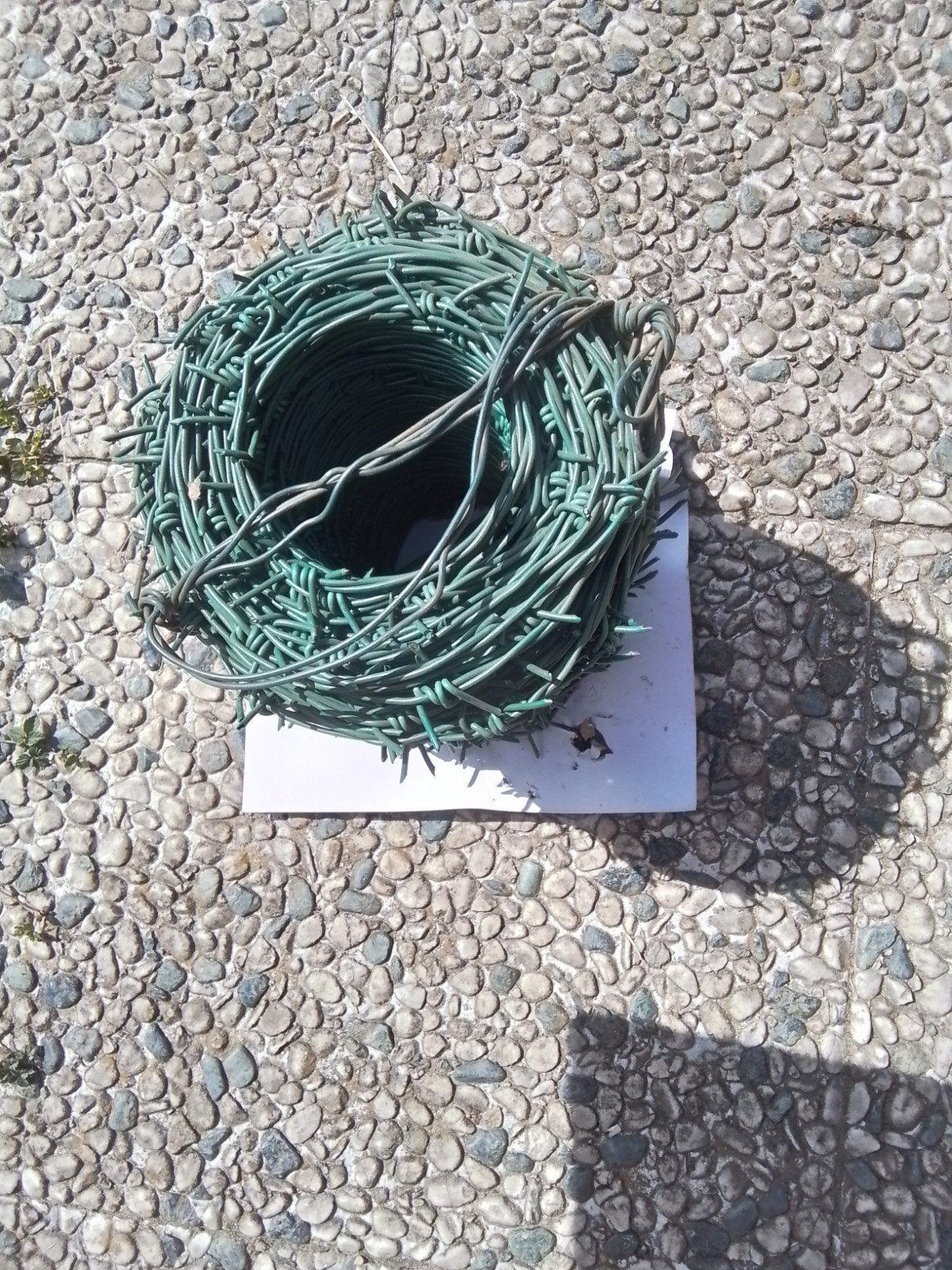 Rol prikkeldraad 100 meter - Groen gecoat, Ophalen of Verzenden, Kabel of Snoer
