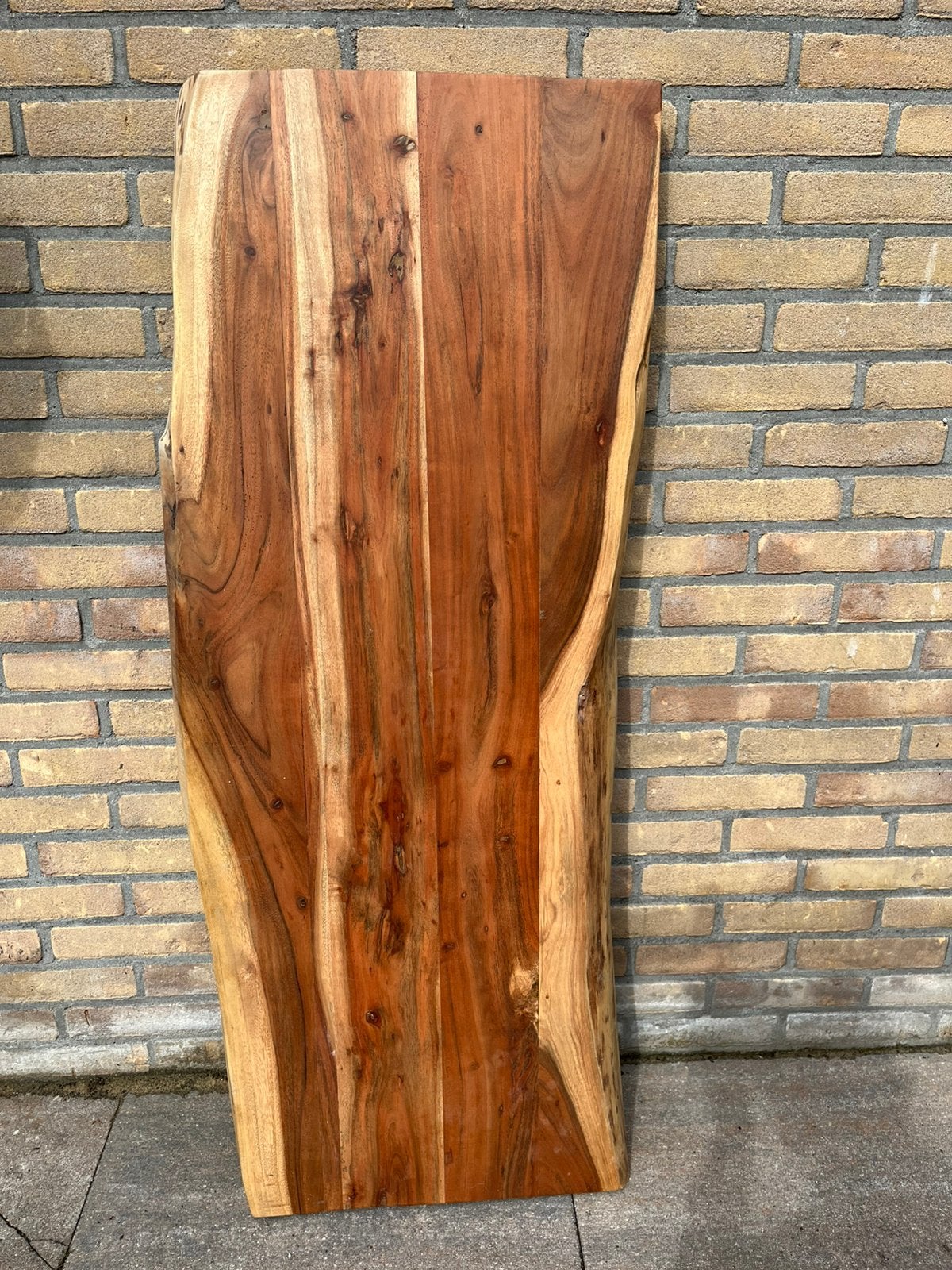 Acacia boomstam blad 127x50x7 cm, Ophalen, 100 tot 150 cm, 50 tot 100 cm, Zo goed als nieuw