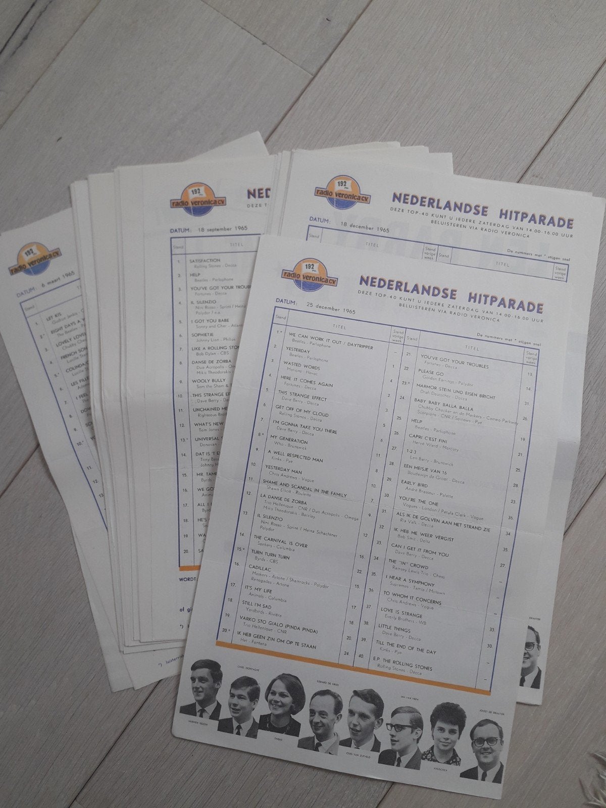 Veronica Top 40 1965 gedrukte exemplaar hitlijst, Ophalen of Verzenden, 1960 tot 1980, Tijdschrift
