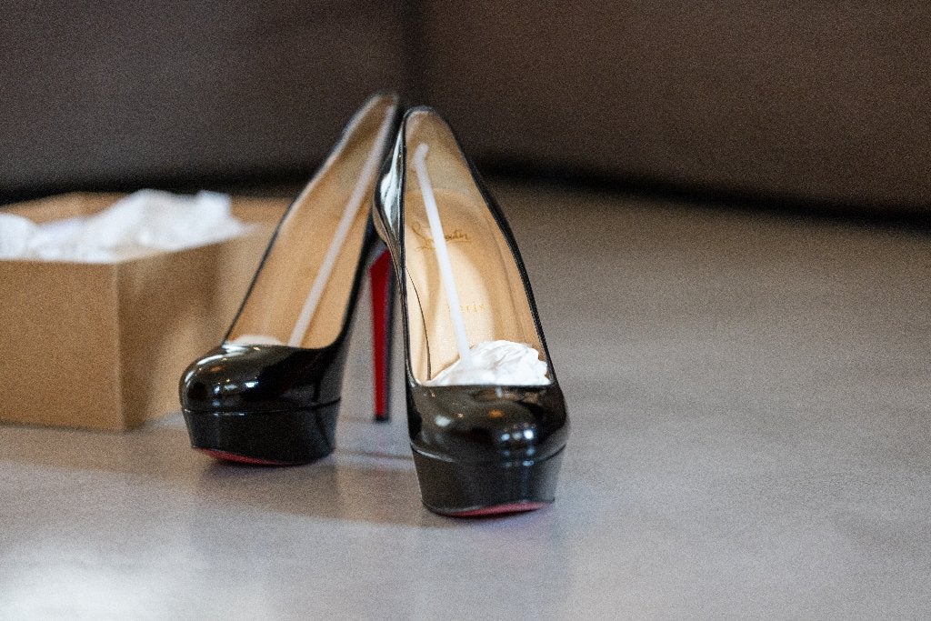 Christian Louboutin Bianca 140 Patent Calf Zwarte Pumps, Verzenden, Zwart, Schoenen met hoge hakken, Christian Louboutin