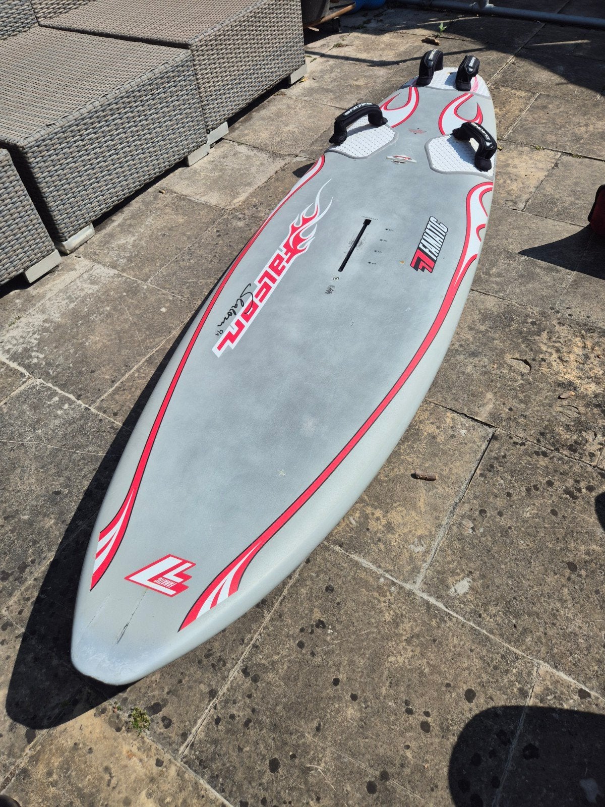 Surfshop geopend! Diverse boards, zeilen, masten, n, Ophalen, 250 tot 300 cm, Gebruikt, 8 m² of meer
