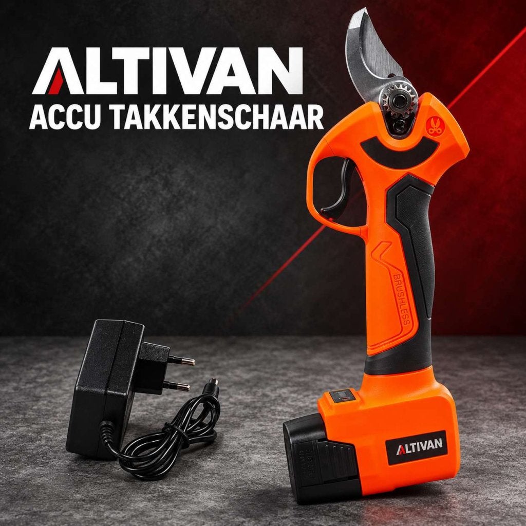 Altivan Accu takkenschaar 25 mm incl. accu en oplader, Nieuw, Altivan, Ophalen, Roodmus 280