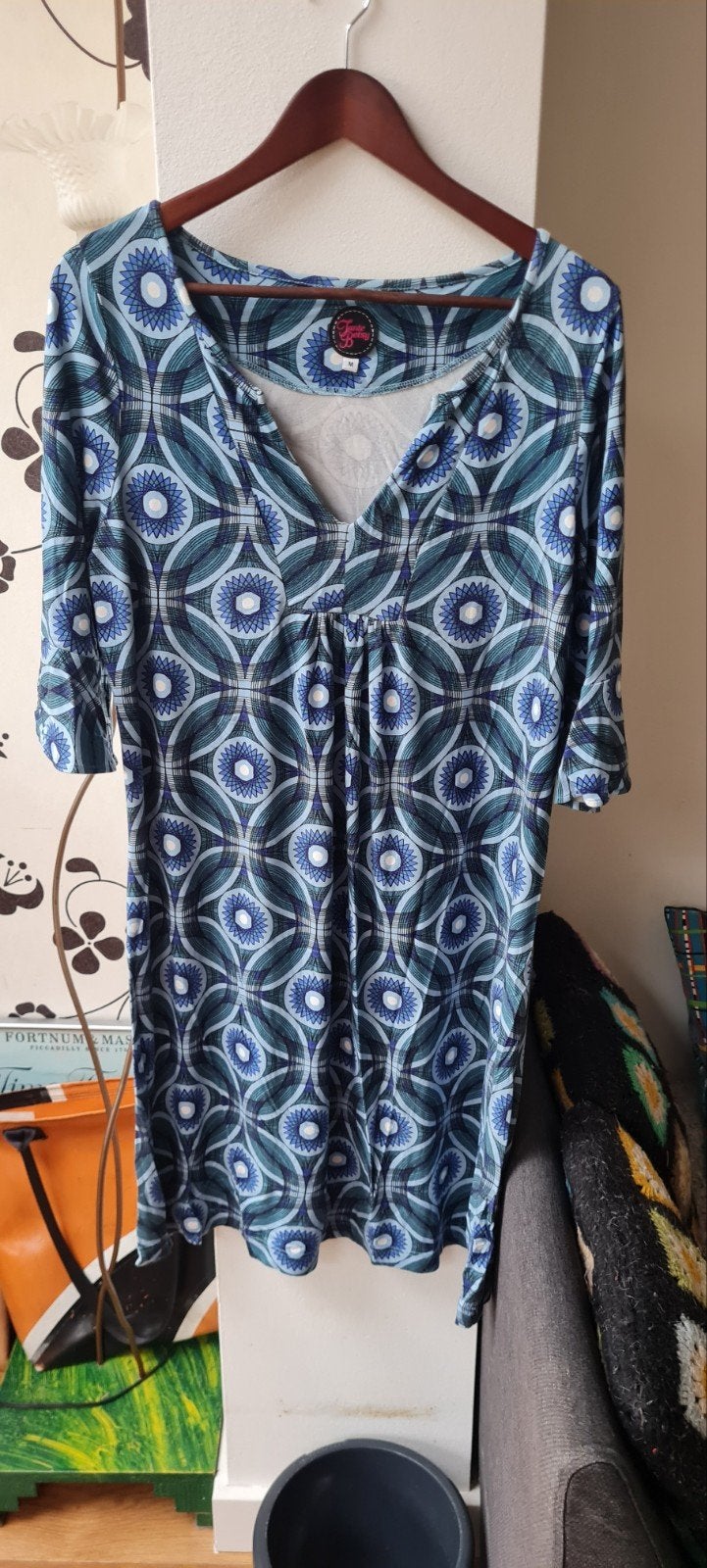 Tante Betsy jurk maat L, Kleding | Dames, Tante Betsy, Blauw, Maat 42/44 (L), Ophalen of Verzenden