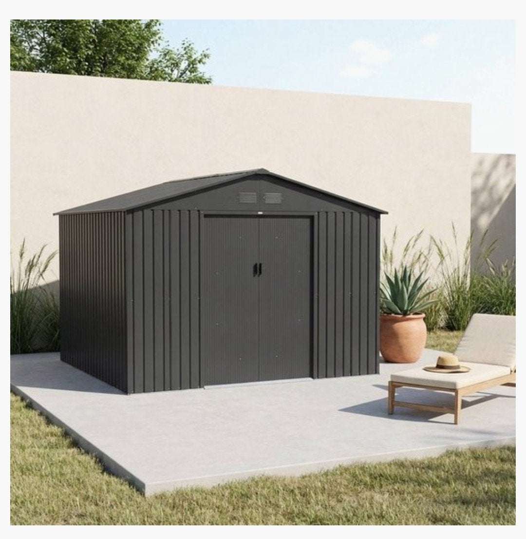 Ruim Metalen Tuinhuis - 3.08m diep, 3.30m breed, 2.10m hoog, Tuin en Terras, Bergingen en Tuinkasten, Ophalen, Nieuw, Metaal, Overige typen