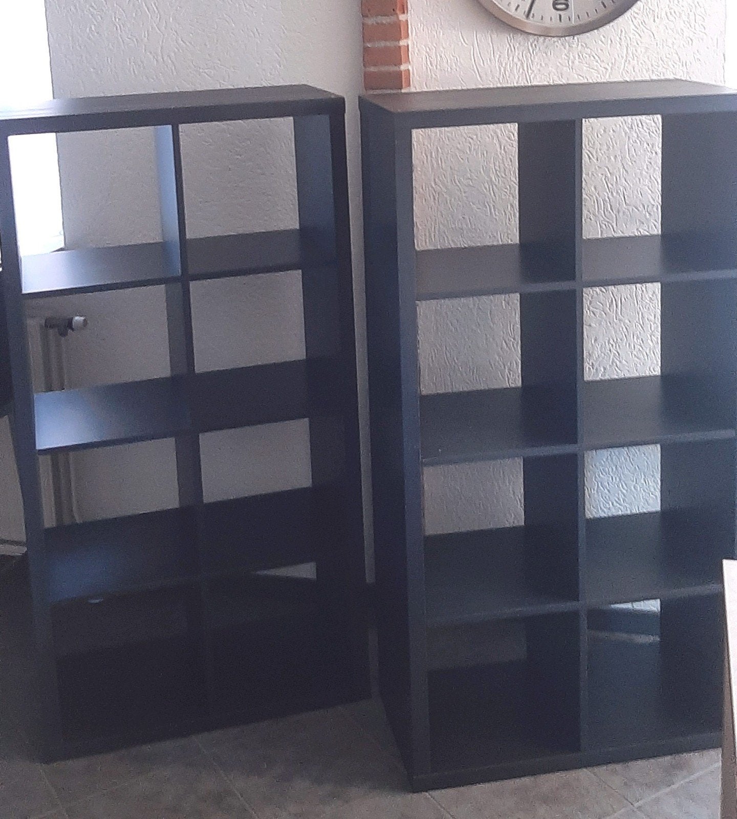 2x ikea kallax Vakkenkast 2x4  zwart, Ophalen, Zo goed als nieuw