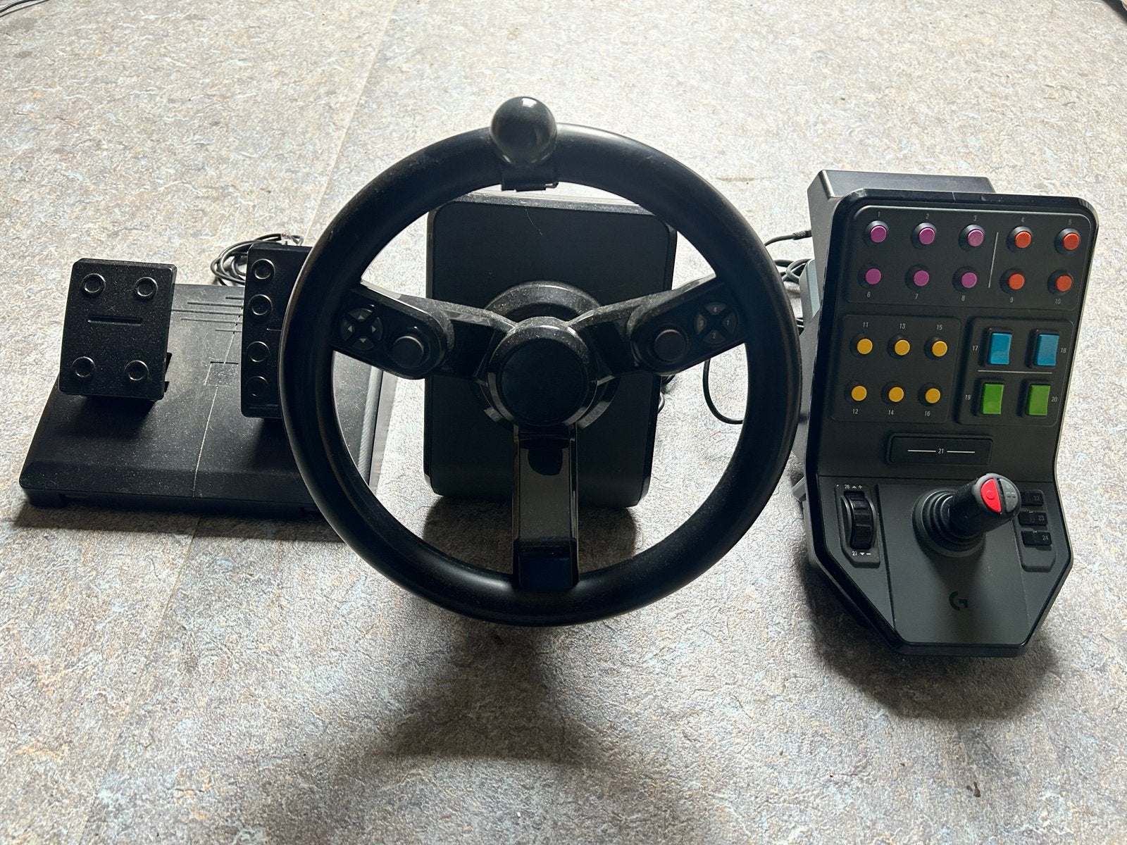 Logitech G Saitek Farm Simulator Stuurwiel en Pedalen, Ophalen of Verzenden, Gebruikt