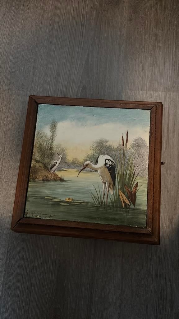 Speeldoos hand beschilderd, Antiek en Kunst, Ophalen of Verzenden