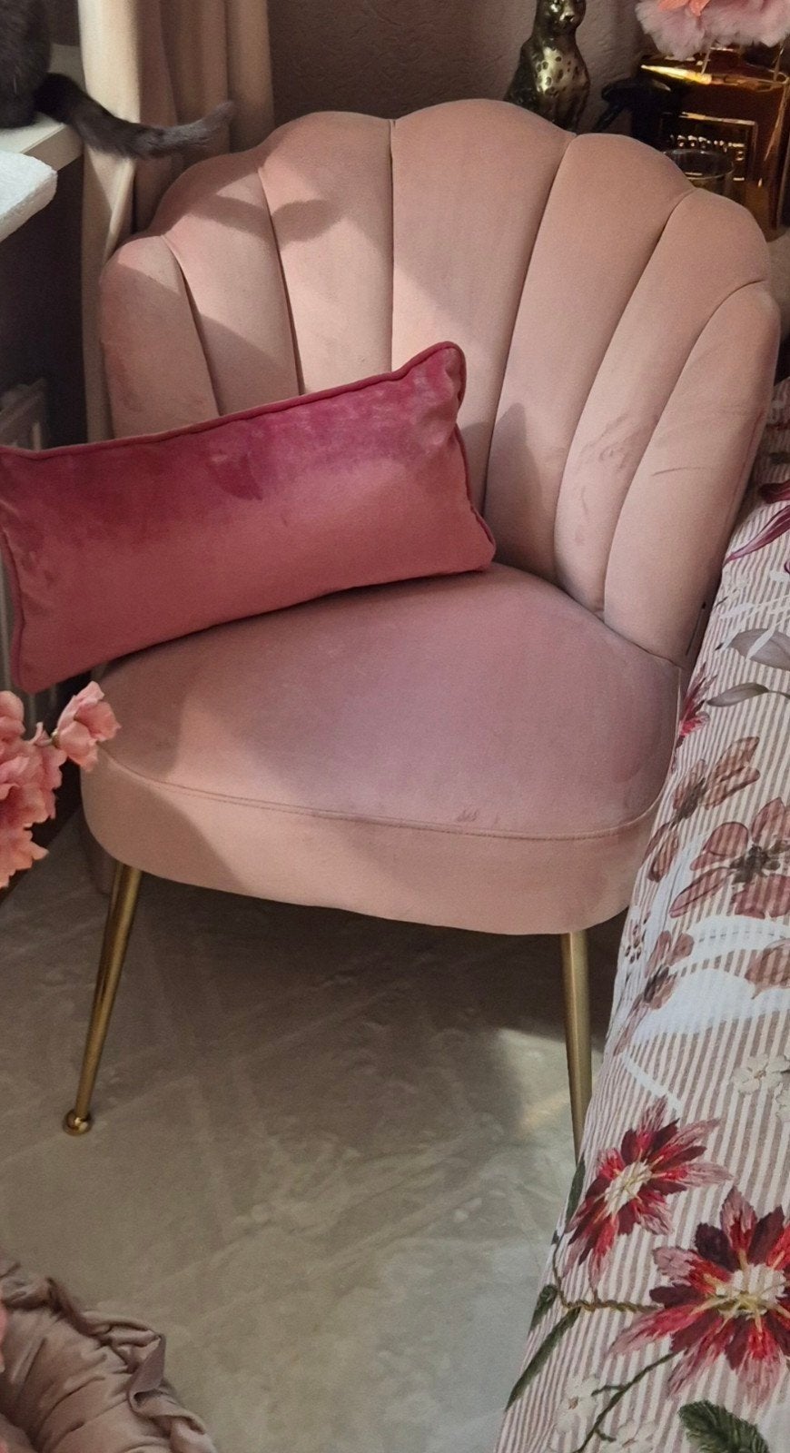 Richmond Pipa Roze Stoel - Elegant en Comfortabel, Overige kleuren, Modern, Elegant, Luxe, Ophalen of Verzenden, Zo goed als nieuw