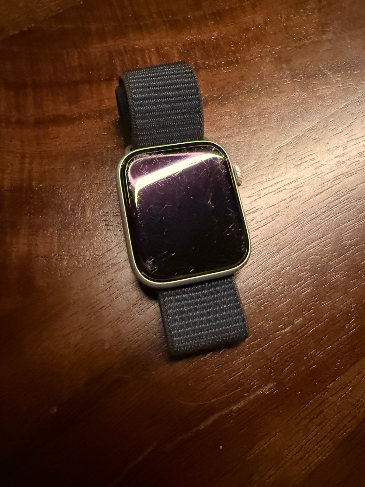 Apple Watch Series 5 44mm Zilver met Sport band, Ophalen, IOS, Waterdicht, Zilver
