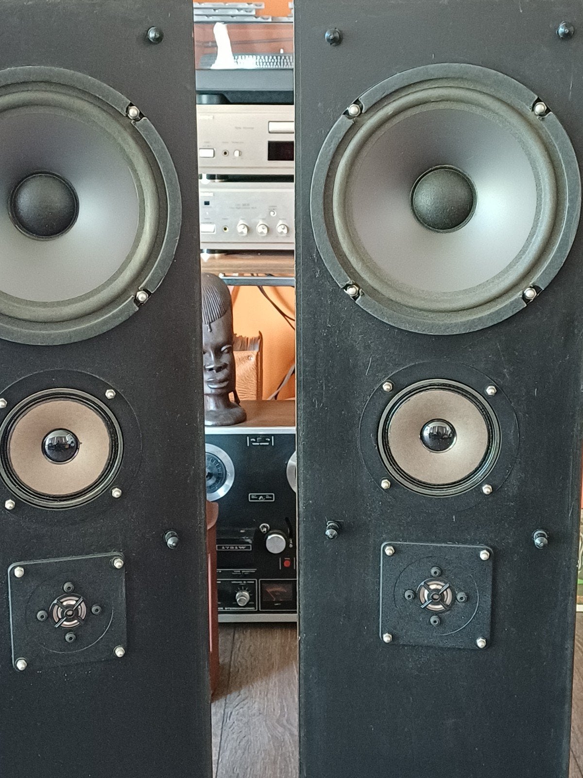 Realistic zuilspeakers - Goede staat, heerlijk geluid, Audio, Tv en Foto, Luidsprekers, Gebruikt, 60 tot 120 watt, Front, Rear of Stereo speakers