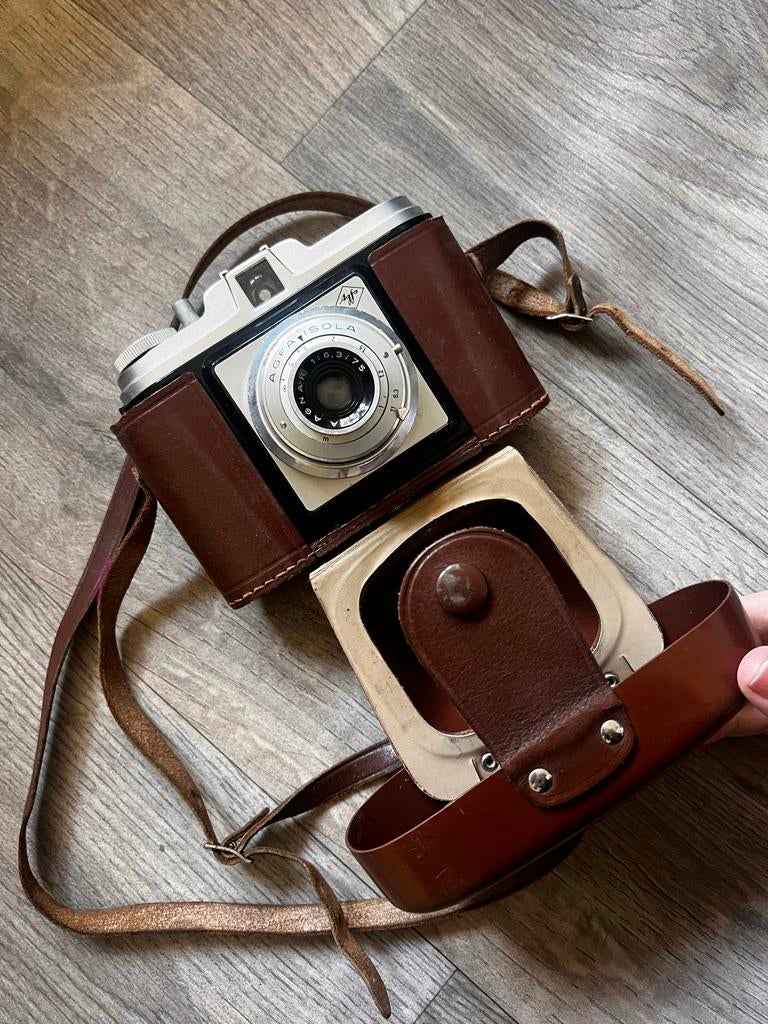 Vintage Agfa Isola camera met originele draaghoes, Ophalen of Verzenden, Zo goed als nieuw, Compact, Overige Merken