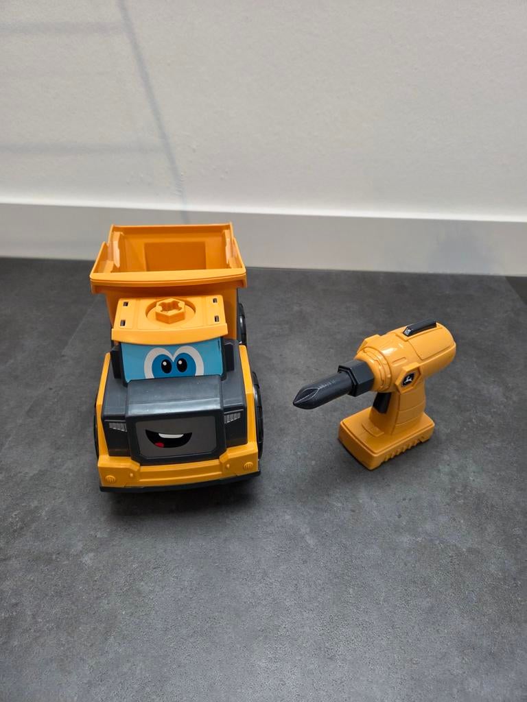 John Deere Kiepwagen met Boormachine Speelgoed, Ophalen of Verzenden, Gebruikt