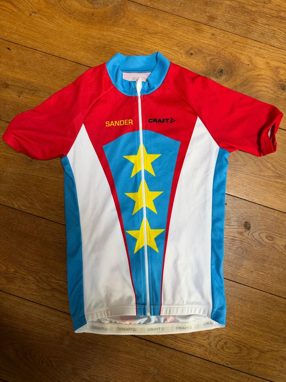 Craft Alp d'Huzes 2014 fiets shirt maat 146/152 (10-12 jaar), Gebruikt, Kinderen, Overige maten, Ophalen of Verzenden