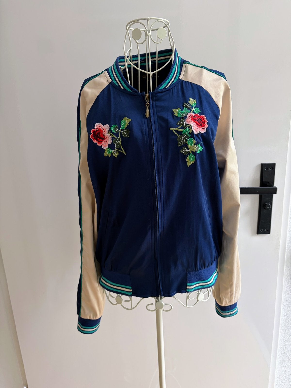 King Louie bomber jacket 38, Ophalen of Verzenden, Zo goed als nieuw, Maat 38/40 (M), Blauw