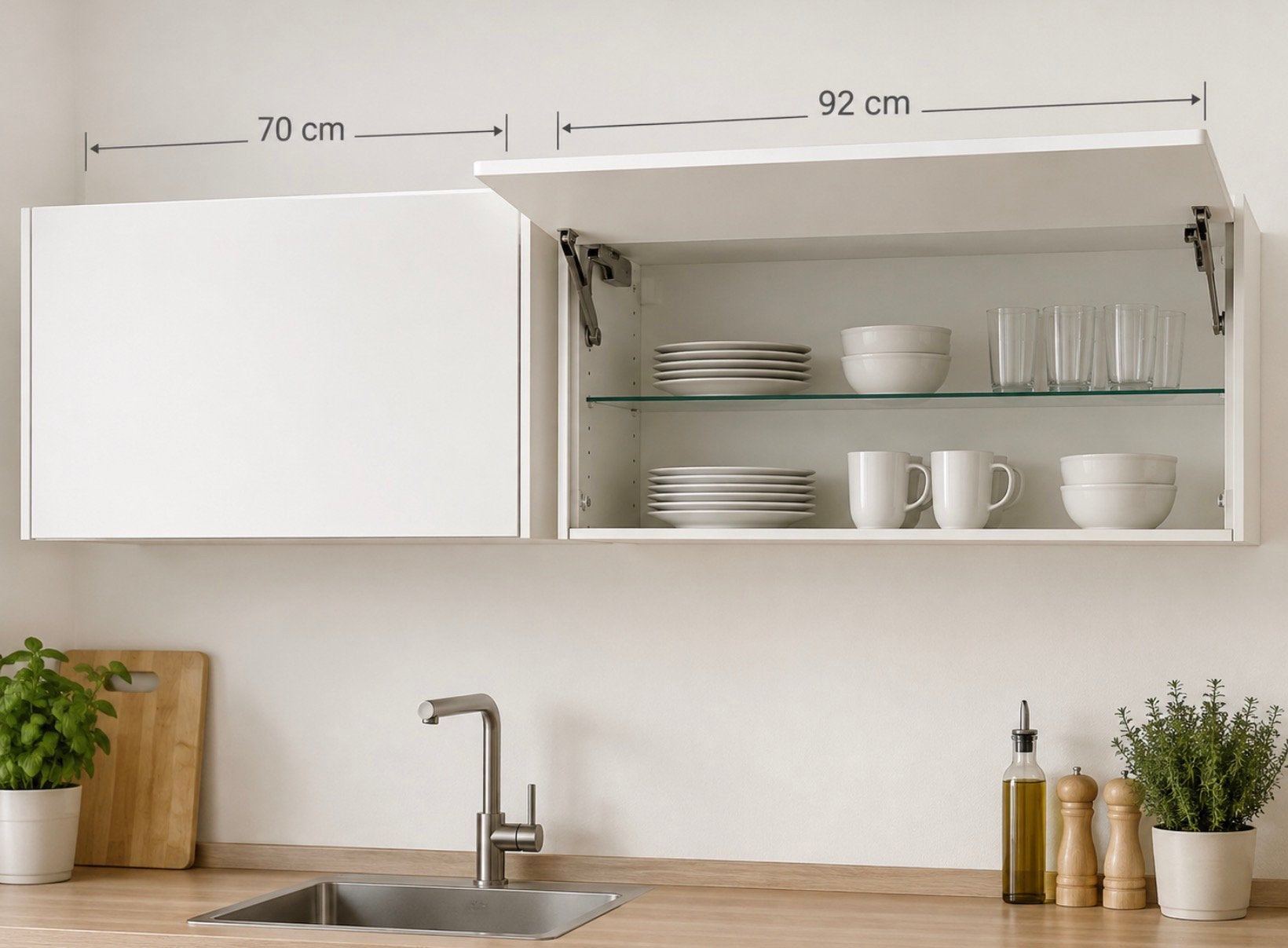 2x IKEA FAKTUM bovenkast 70 & 92 cm nieuw/ongebruikt, Ophalen, Minder dan 50 cm, Wit, Nieuw