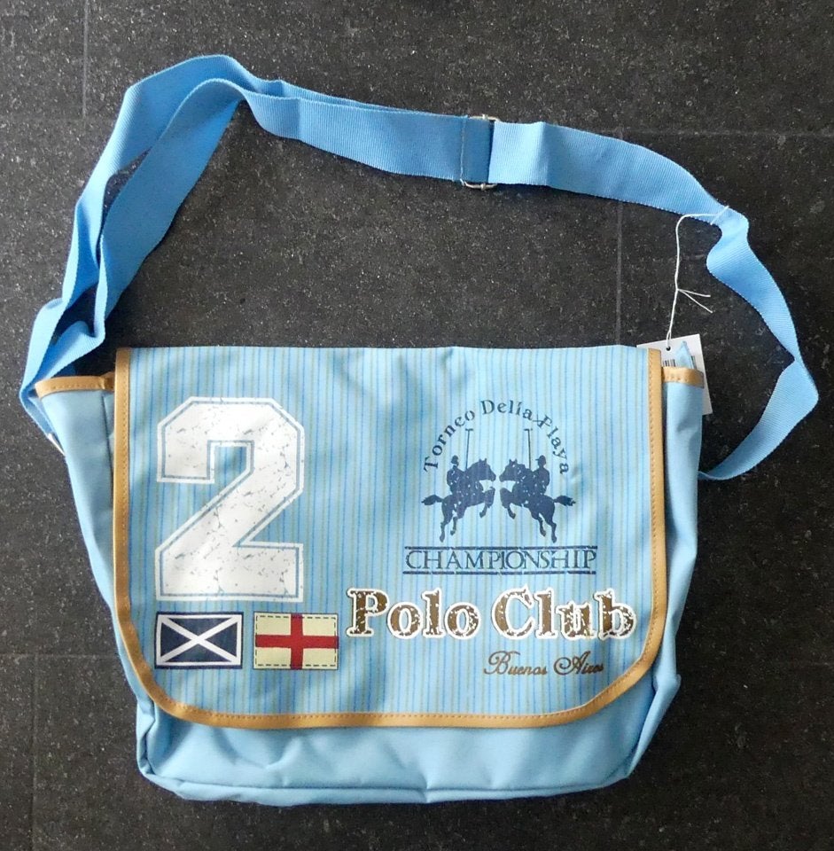 Polo Club tas blauw schoudertas lichtblauw, Ophalen of Verzenden, Nieuw, Blauw, Overige merken
