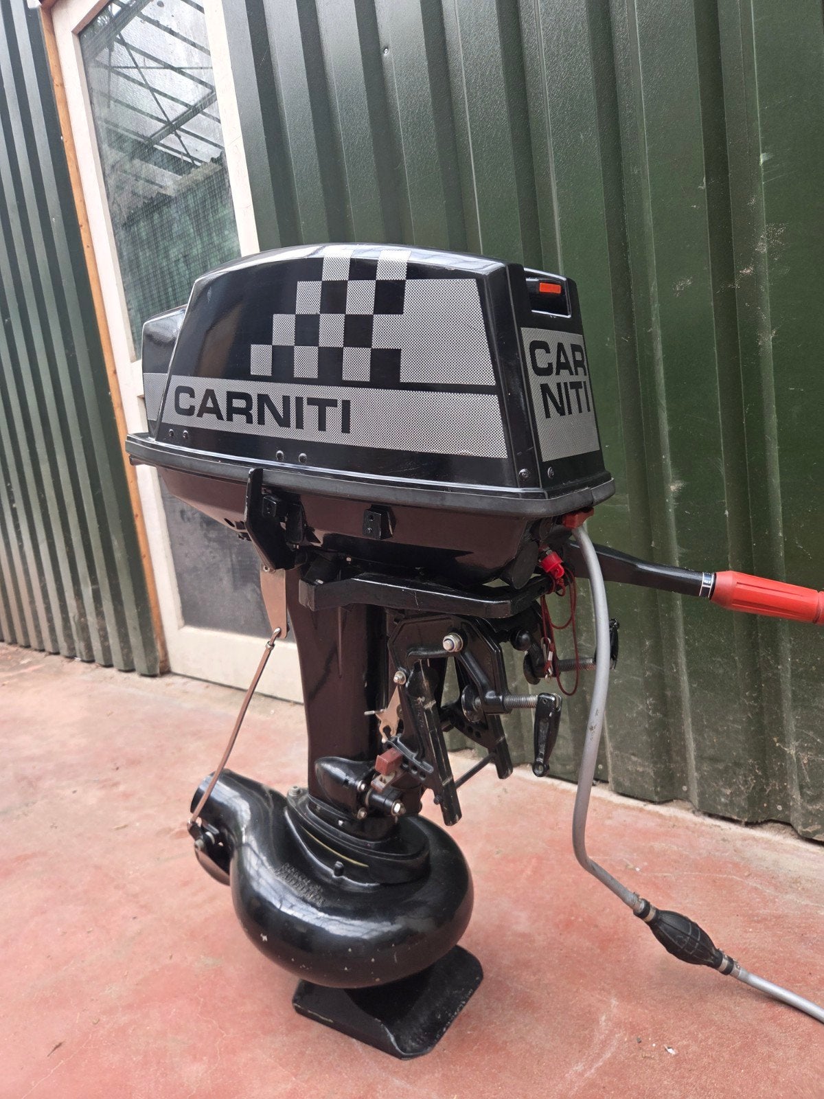 Carniti racemotor 20 PK Jet-unit, Watersport en Boten, Ophalen, Zo goed als nieuw, Benzine