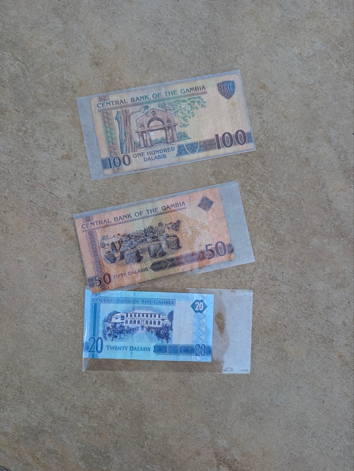 Set van 3 Gambia Dalasi bankbiljetten (20, 50, 100), Ophalen of Verzenden, Setje