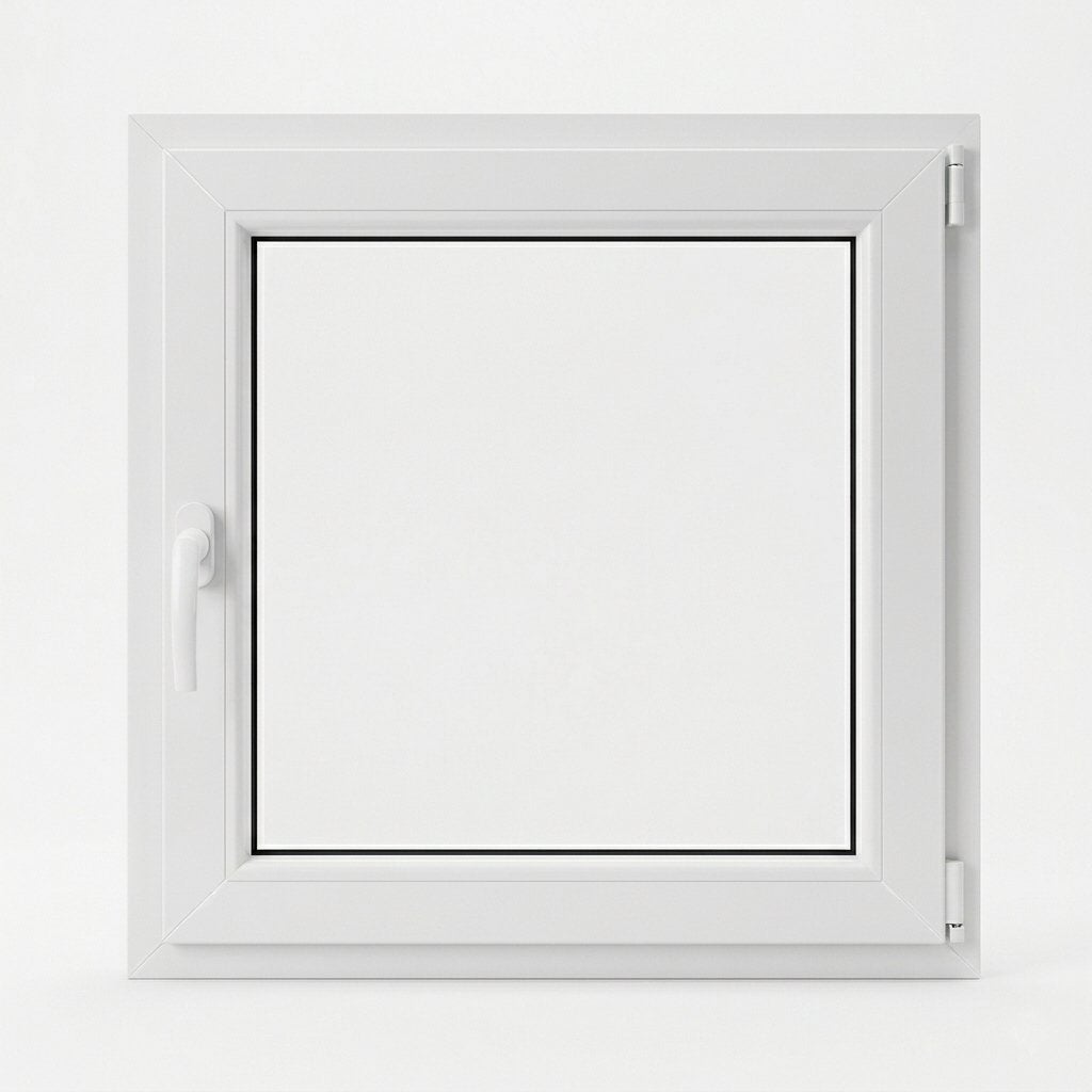 Kunststof Draaikiepkozijn 80 X 80 Cm Wit RAL 9016 70mm |, Doe-het-zelf en Verbouw, Kozijnen en Schuifpuien, Niet ingevuld, Kunststof