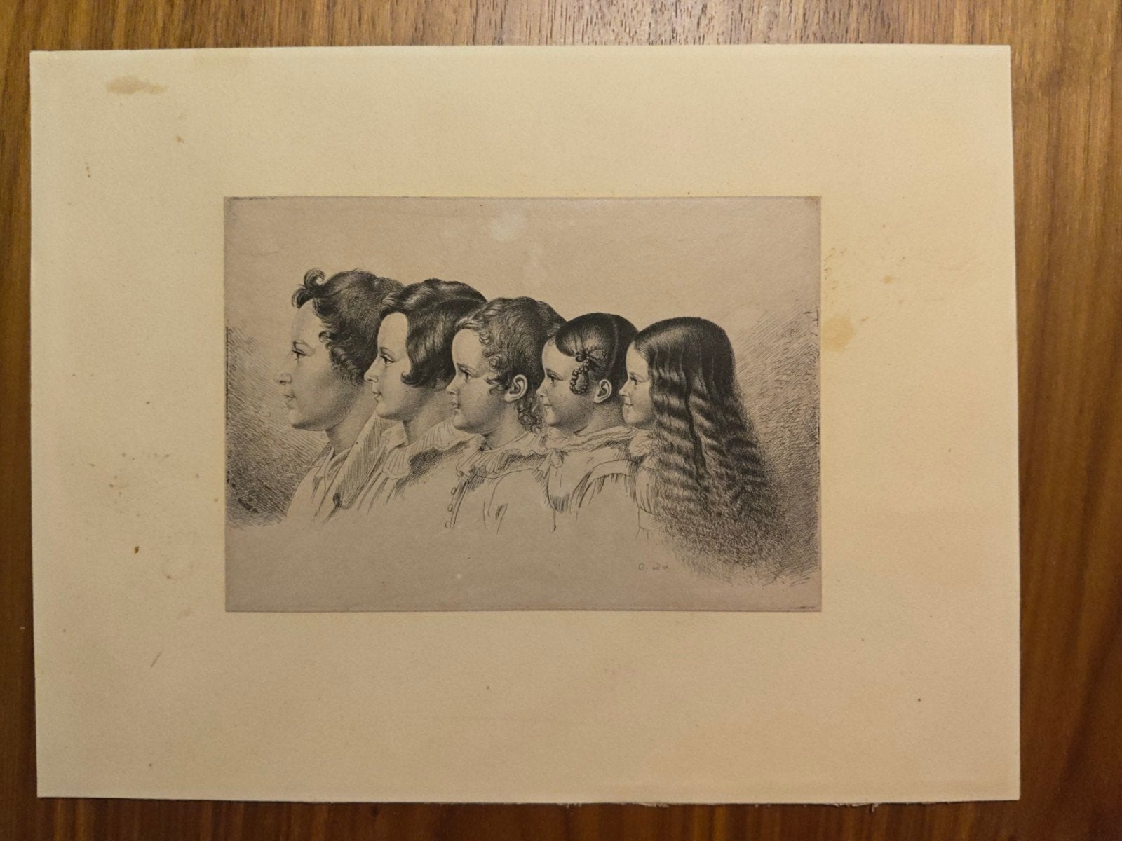 Kopergravure van  Ludwig Emil Grimm (de broer van de broers), 1800 - 1899, Portret, Ophalen of Verzenden, Gravure