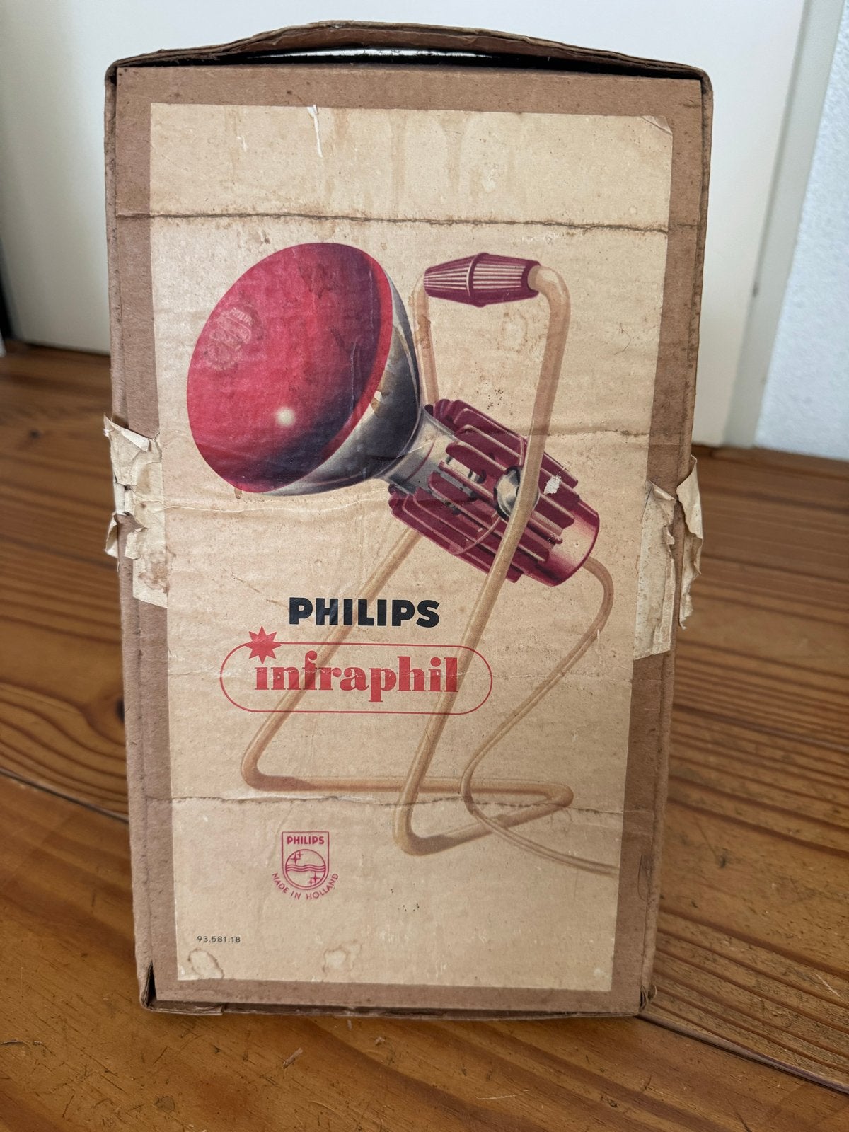 Vintage Philips Infraphil Infraroodlamp - In originele doos, Ophalen of Verzenden, Gebruikt