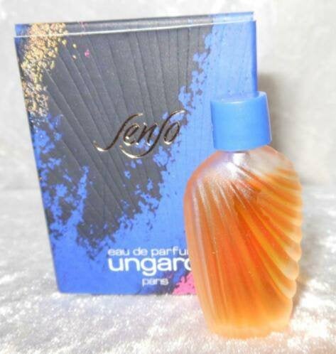 Parfum miniatuur -  Ungaro senso + doosje, Ophalen of Verzenden, Zo goed als nieuw, Miniatuur, Gevuld