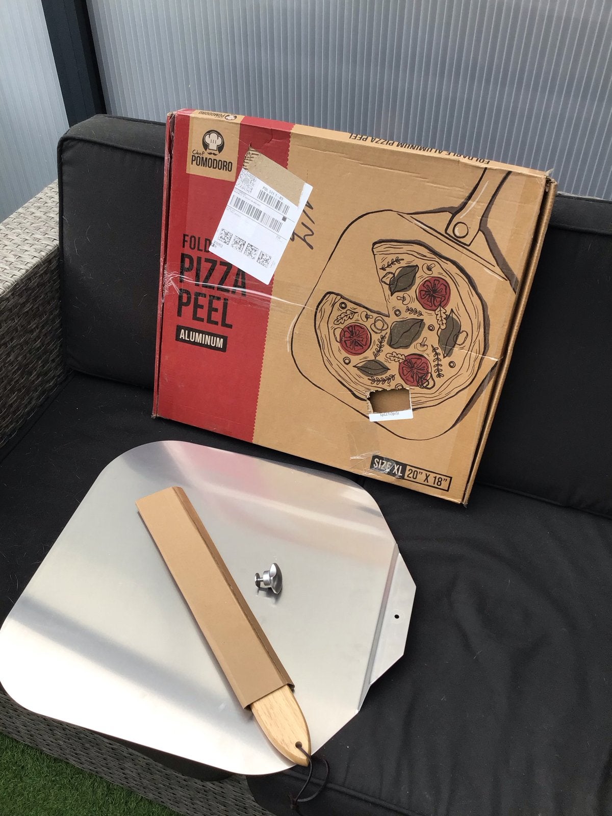 Chef Pomodoro opvouwbare aluminium pizzaschep XL, Chef Pomodoro, Overige typen, Www.chef-pomodoro.com, Ophalen of Verzenden