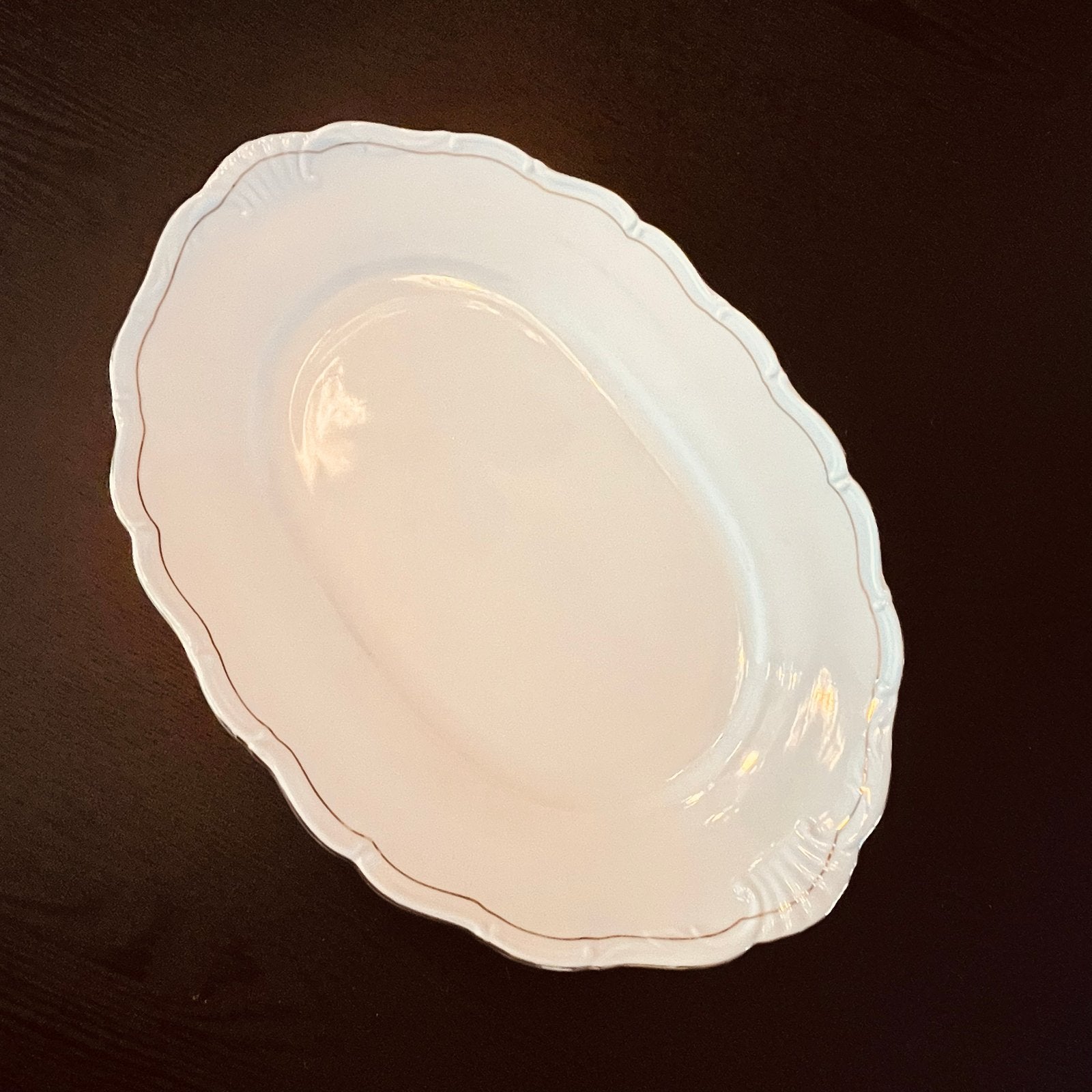 Vintage Ovale Serveerschaal Porselein Tsjechoslowakije, Antiek en Kunst, Ophalen of Verzenden