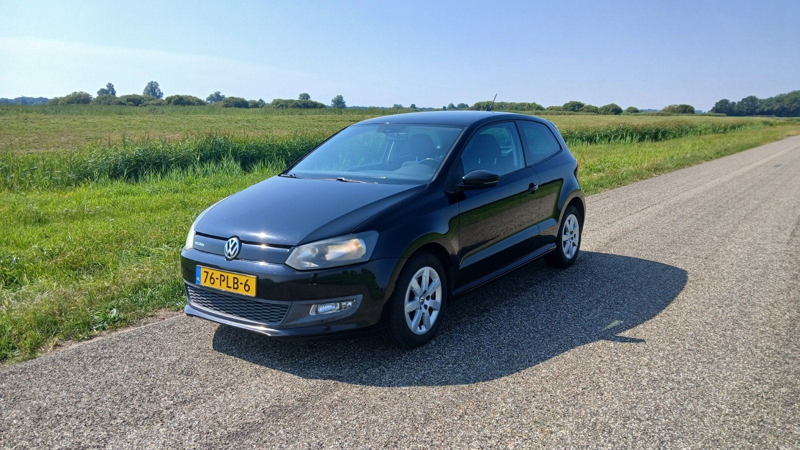 Volkswagen Polo 1.2 TDI 55KW BM 2011 Zwart, Voorwielaandrijving, 74 pk, 1199 cc, 96 €/maand