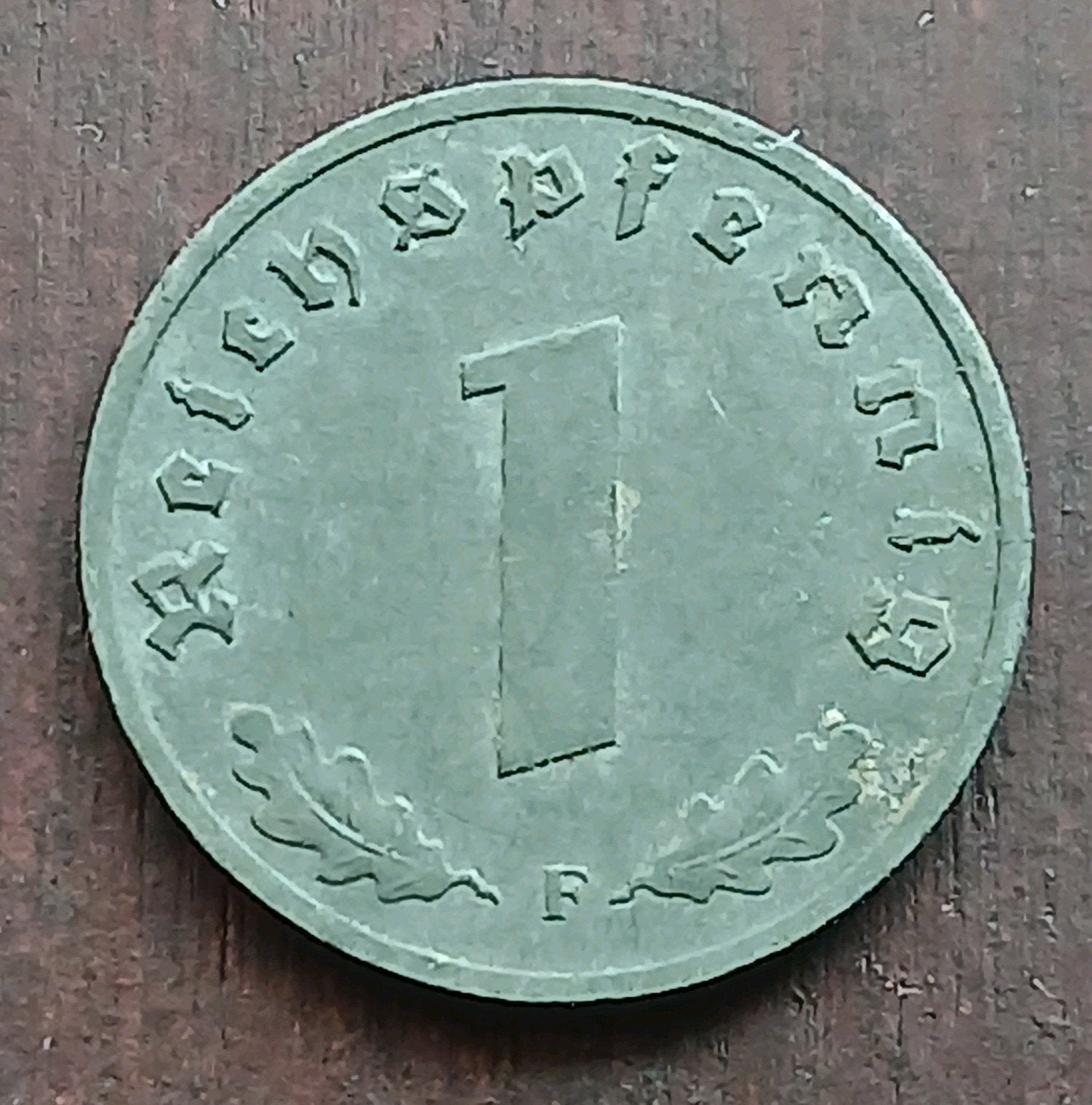 Nazi Duitsland 1 Reichspfennig 1940F Oude Munt WO2 Swastika, Ophalen of Verzenden, Duitsland