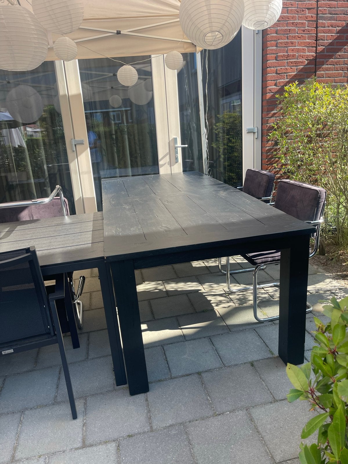 Zware houten tafel, Ophalen, Gebruikt, 50 tot 100 cm, 150 tot 200 cm
