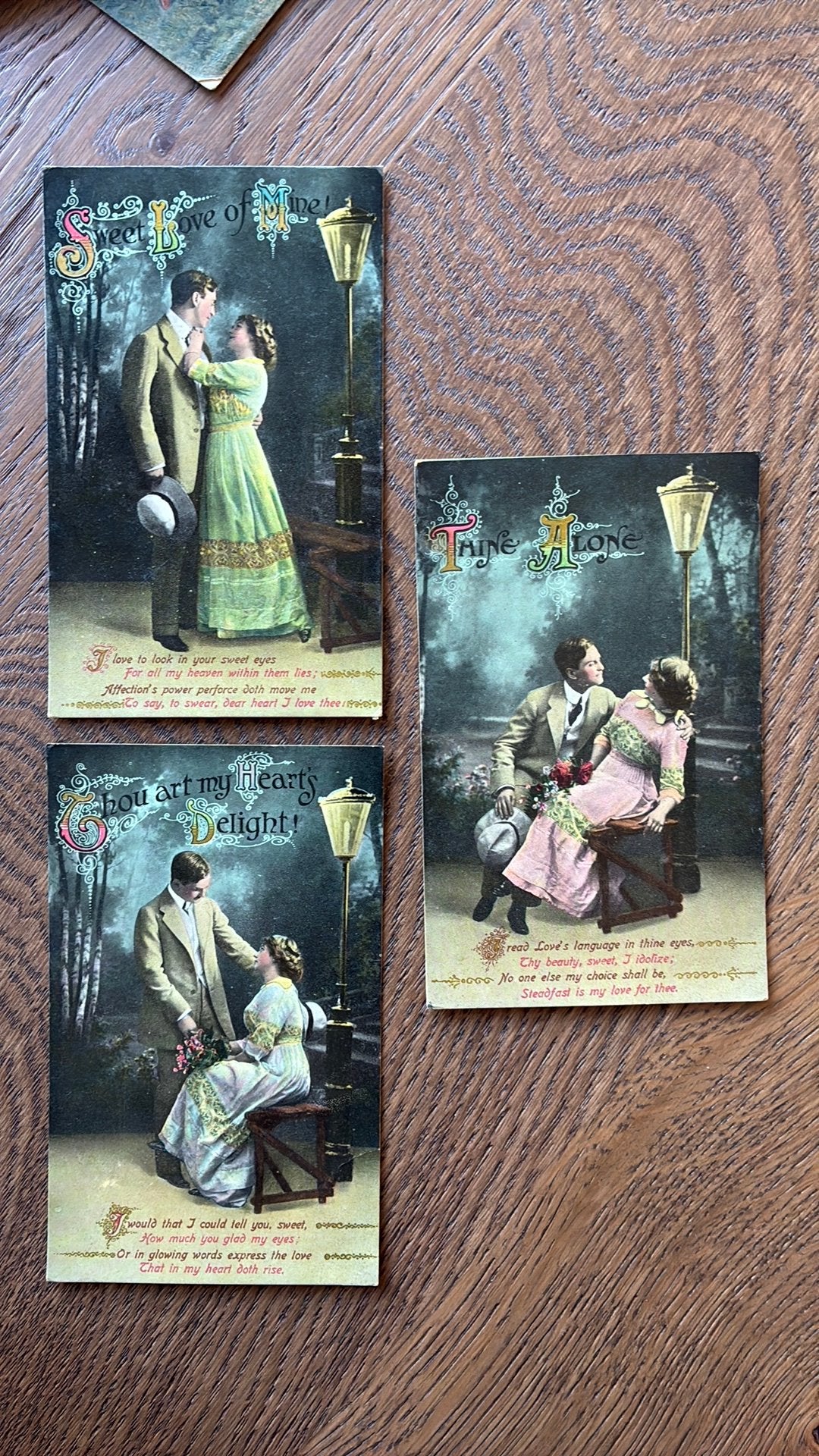 Romantiek. Bij het licht van de lantaarnpaal, Ophalen of Verzenden, Voor 1920, Ongelopen