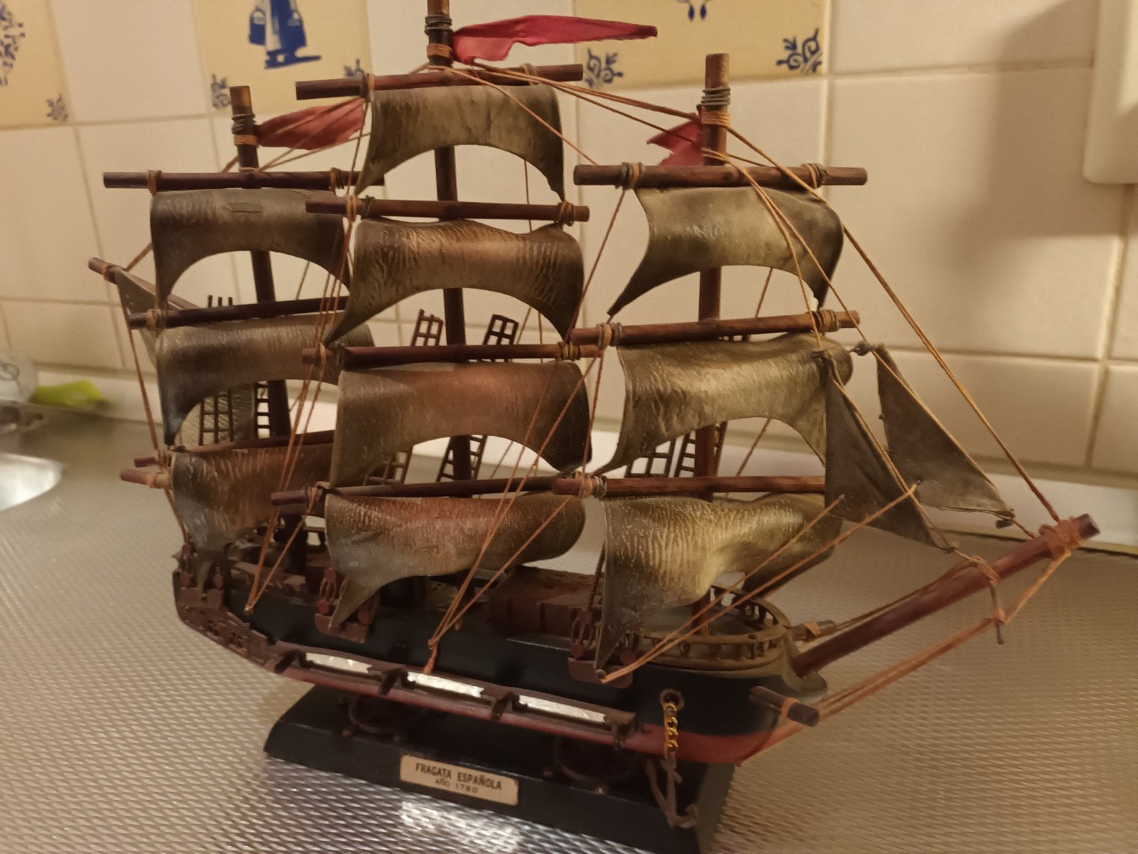 Replica Spaans Oorlogsschip Fragata Espanola 1780, Ophalen of Verzenden, Gebruikt