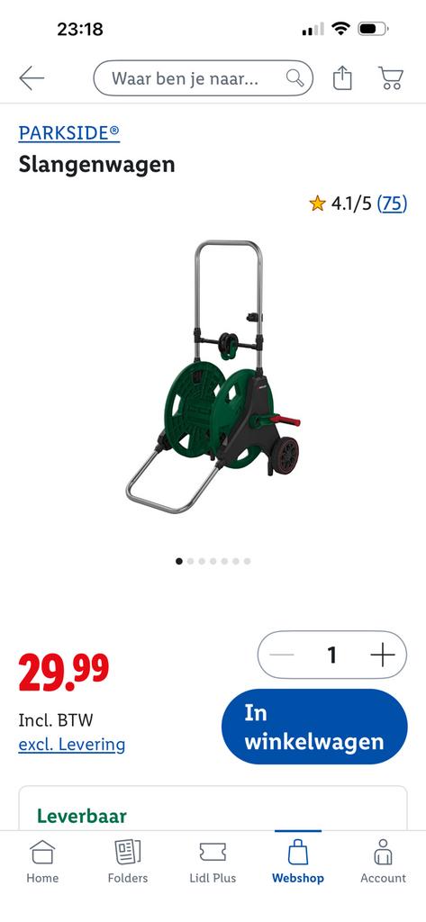 Te koop: Nieuwe PARKSIDE Slangenwagen (ongebruikt!), Tuin en Terras, Tuinslangen, Ophalen, Zo goed als nieuw