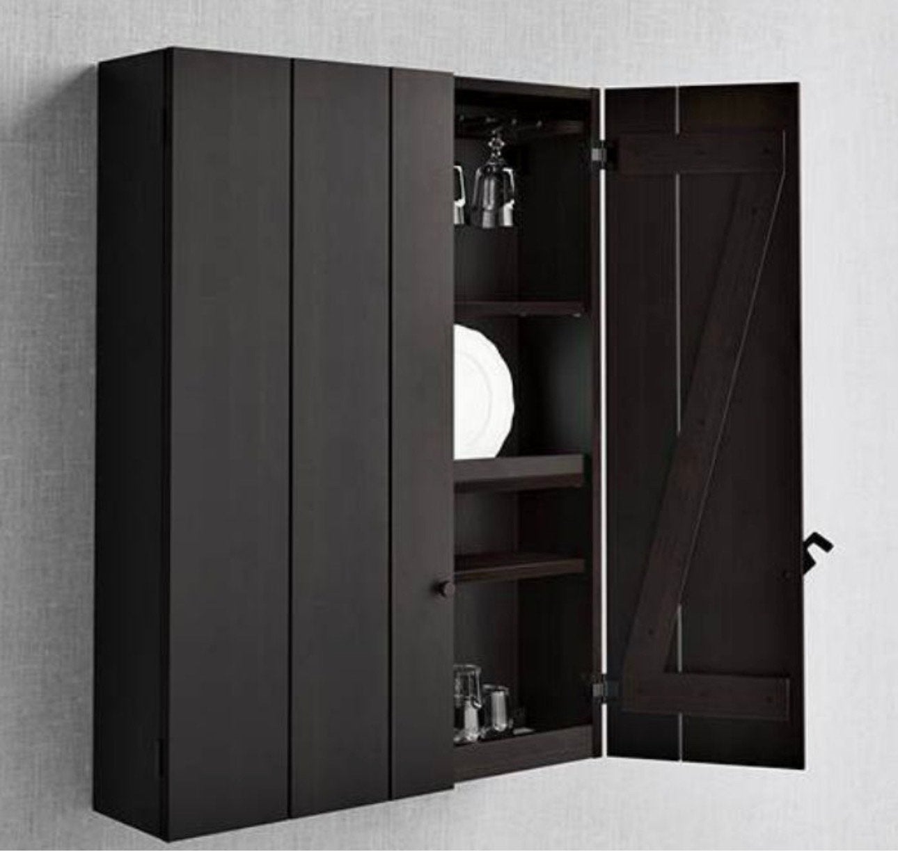 IKEA Keukenkast Massief Hout - Borden & Glazen Kast, Ophalen, Zo goed als nieuw