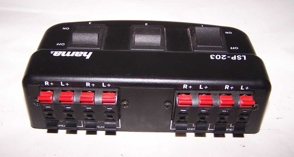 Hama LSP-203 speaker switch box. Nieuwstaat., Overige merken, Overige typen, Ophalen of Verzenden, Zo goed als nieuw