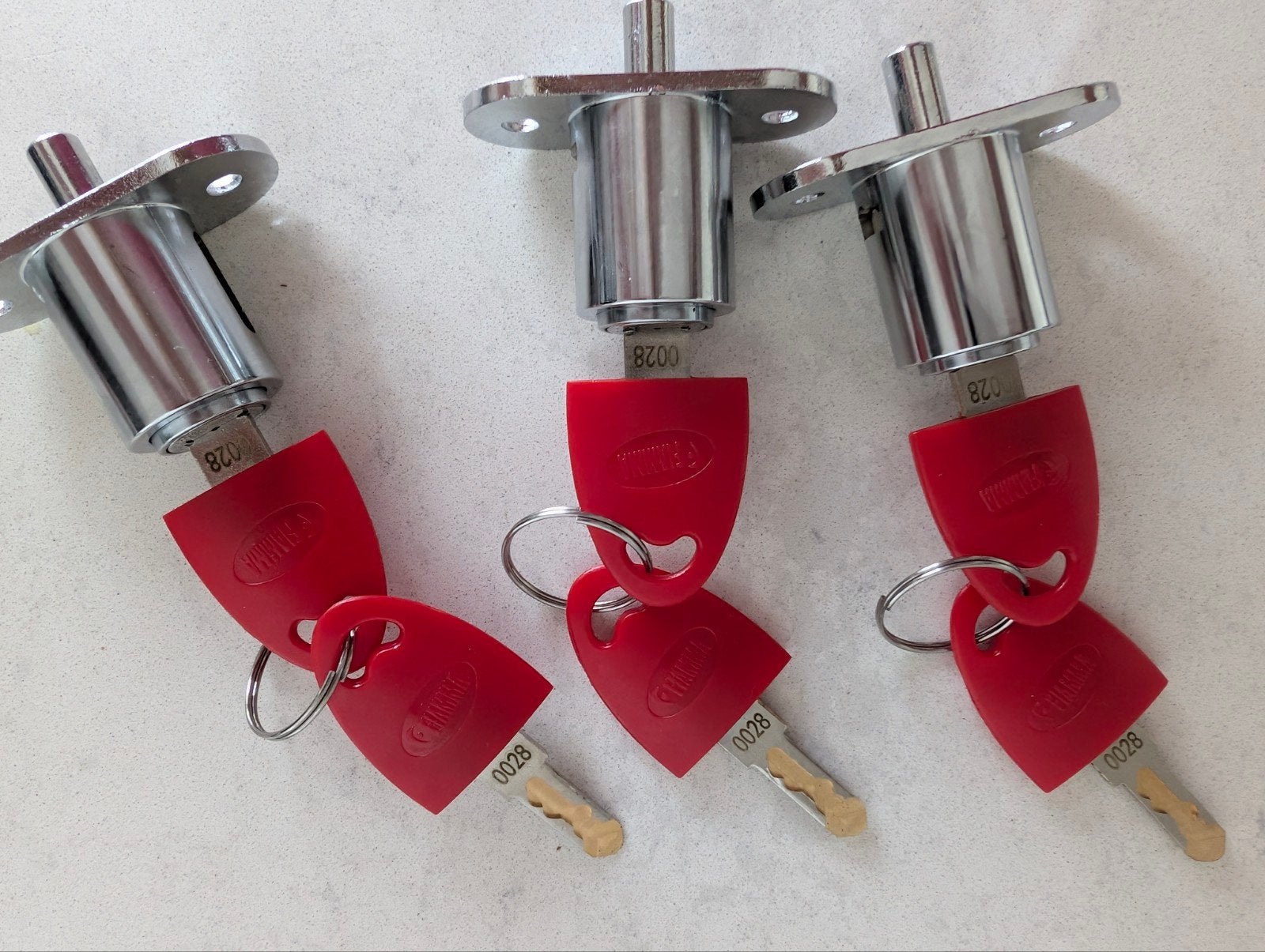 3 Nieuwe Fiamma Safe Door slotjes met 2 sleutels per slot, Ophalen of Verzenden, Nieuw